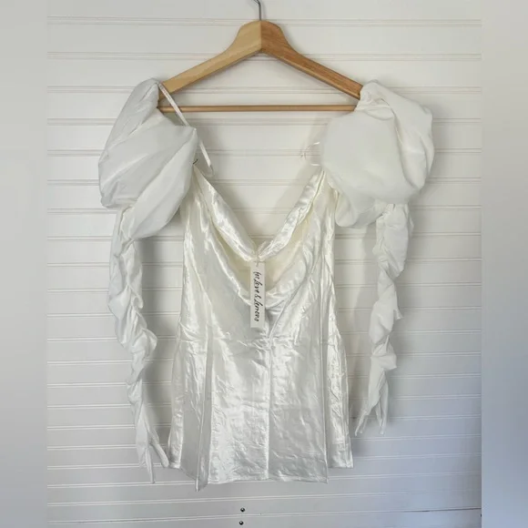 For Love & Lemons Hazel White Mini Dress NWT - Picture 7 of 11